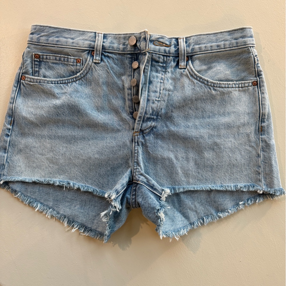 Denim Forum - Aritzia - Ex BF High-Rise Shorts in 9 Yrs Blondie Bleu